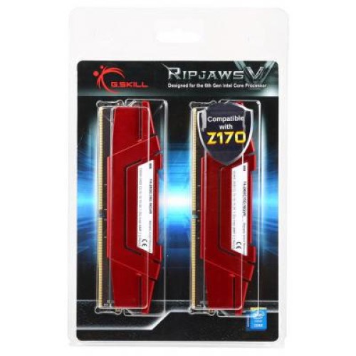 Модуль памяті для компютера DDR4 16GB (2x8GB) 2400 MHz RipjawsV Red G.Skill (F4-2400C15D-16GVR)