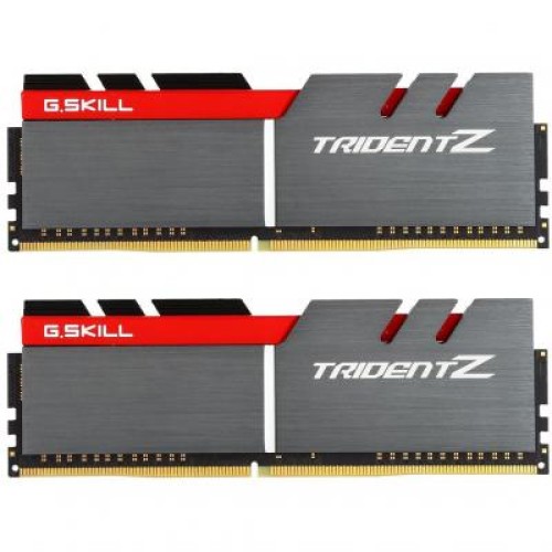 Модуль памяті для компютера DDR4 16GB (2x8GB) 3200 MHz Trident Z Silver H/ Red G.Skill (F4-3200C16D-16GTZB)