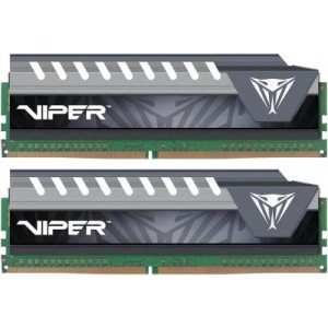 Модуль памяті для компютера DDR4 16GB (2x8GB) 3000 MHz Viper Elite Gray Patriot (PVE416G300C5KGY)