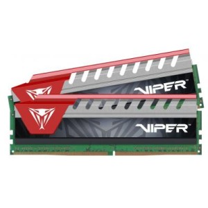 Модуль памяті для компютера DDR4 16GB (2x8GB) 2400 MHz Viper Elite Red Patriot (PVE416G240C5KRD)