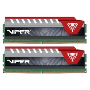 Модуль памяті для компютера DDR4 16GB (2x8GB) 2400 MHz Viper Elite Red Patriot (PVE416G240C5KRD)