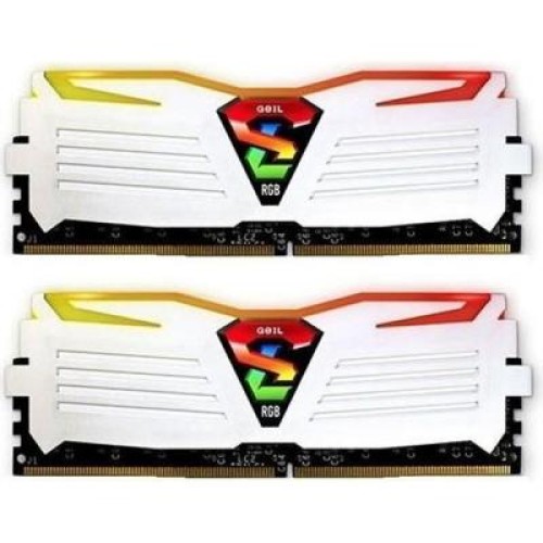 Модуль памяті для компютера DDR4 8GB (2x4GB) 2400 MHz Super Luce RGB Geil (GALWC48GB2400C16DC)