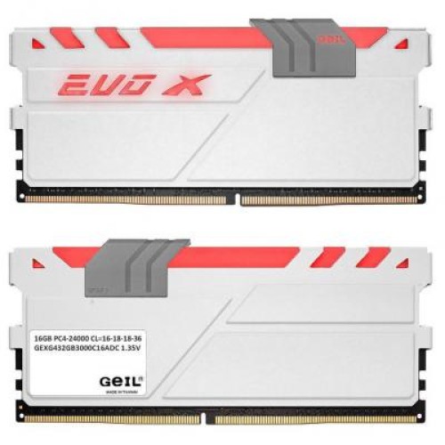 Модуль памяті для компютера DDR4 32GB (2x16GB) 3000 MHz EVO X Geil (GEXG432GB3000C16ADC)