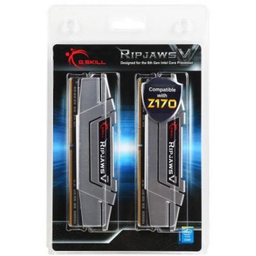 Модуль памяті для компютера DDR4 16GB (2x8GB) 2666 MHz RipjawsV Silver G.Skill (F4-2666C15D-16GVS)