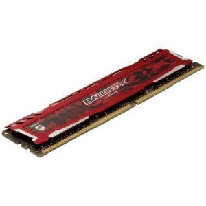 Модуль памяті для компютера DDR4 8GB 2666 MHz Ballistix Sport LT Red Micron (BLS8G4D26BFSEK)