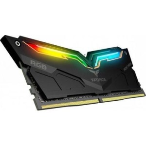 Модуль памяті для компютера DDR4 16GB (2x8GB) 3000 MHz T-Force Night Hawk RGB Black Team (TF1D416G3000HC16CDC01)