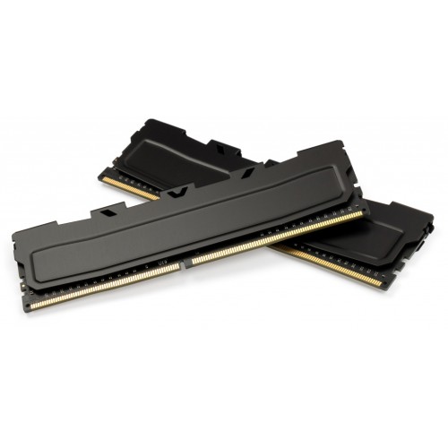 Модуль памяті для компютера DDR4 16GB (2x8GB) 2400 MHz Black Kudos eXceleram (EKBLACK4162414AD)