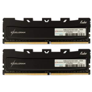 Модуль памяті для компютера DDR4 16GB (2x8GB) 2400 MHz Black Kudos eXceleram (EKBLACK4162414AD)