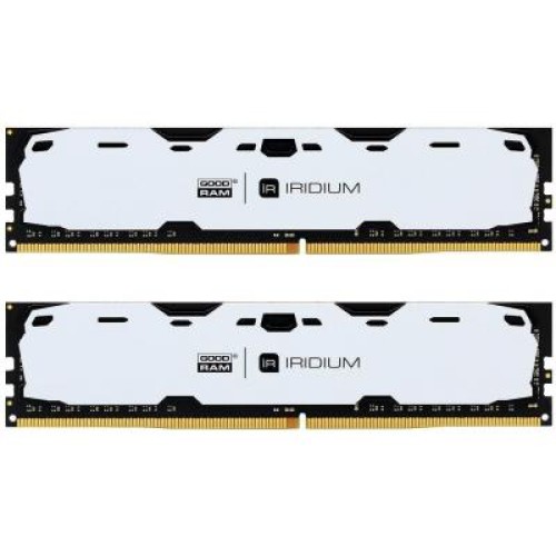 Модуль памяті для компютера DDR4 16GB (2x8GB) 2400 MHz Iridium White Goodram (IR-W2400D464L15S/16GDC)