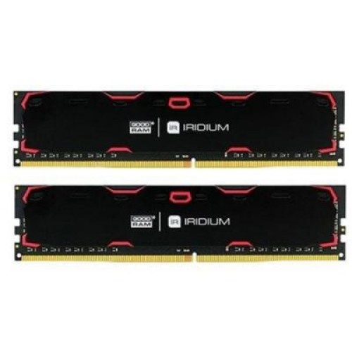 Модуль памяті для компютера DDR4 32GB (2x16GB) 2400 MHz Iridium Black Goodram (IR-2400D464L17/32GDC)