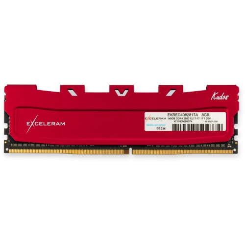 Модуль памяті для компютера DDR4 8GB 2800 MHz Red Kudos eXceleram (EKRED4082817A)