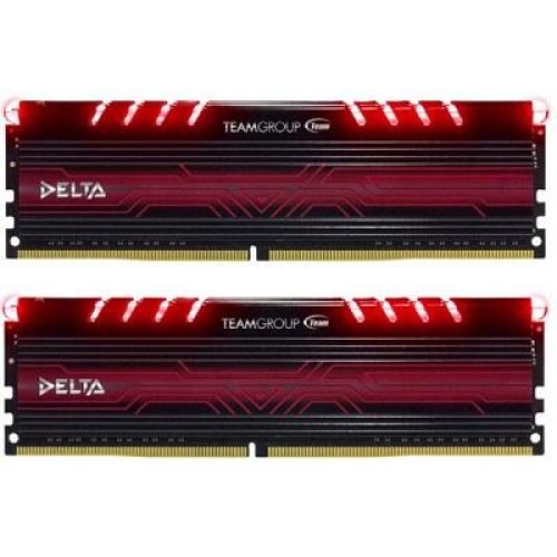 Модуль памяті для компютера DDR4 32GB (2x16GB) 2400 MHz Delta Red LED Team (TDTRD432G2400HC15BDC01)