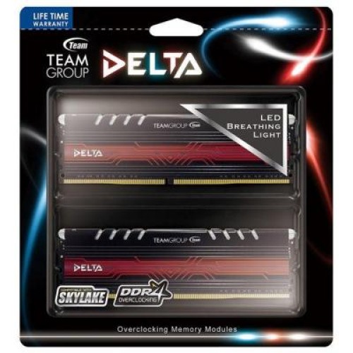 Модуль памяті для компютера DDR4 32GB (2x16GB) 2400 MHz Delta White LED Team (TDTWD432G2400HC15BDC01)