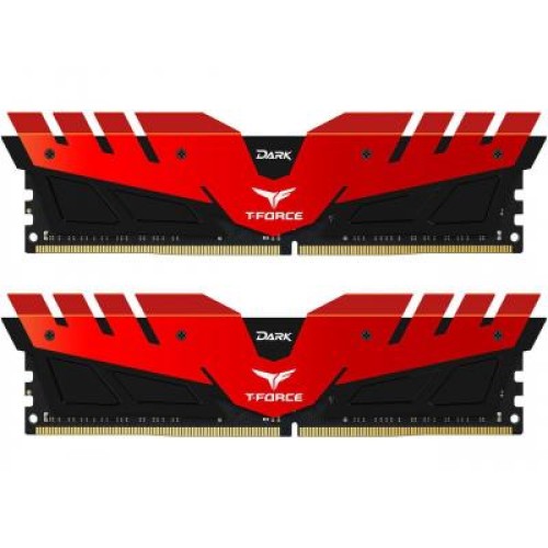 Модуль памяті для компютера DDR4 32GB (2x16GB) 2400 MHz T-Force Dark Red Team (TDRED432G2400HC15BDC01)