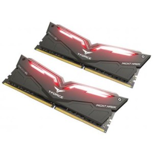 Модуль памяті для компютера DDR4 32GB (2x16GB) 3200 MHz T-Force Night Hawk Red LED Team (THRD432G3200HC16CDC01)