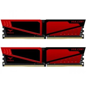 Модуль памяті для компютера DDR4 32GB (2x16GB) 3200 MHz Team T-Force Vulcan Red Team (TLRED432G3200HC16CDC01)