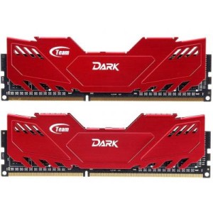 Модуль памяті для компютера DDR4 8GB (2x4GB) 2400 MHz Dark Red Team (TDRED48G2400HC14DC01)