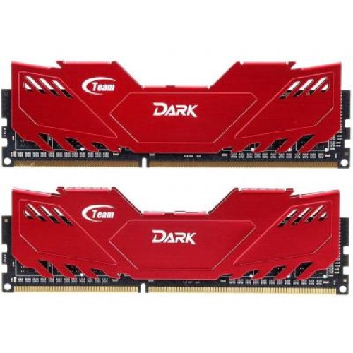 Модуль памяті для компютера DDR4 8GB (2x4GB) 2400 MHz Dark Red Team (TDRED48G2400HC14DC01)