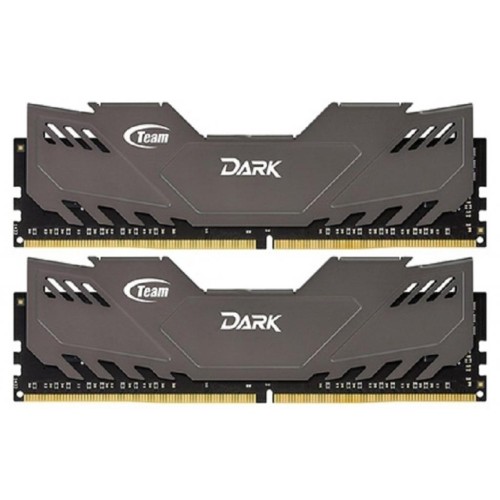 Модуль памяті для компютера DDR4 16GB (2x8GB) 2400 MHz Dark Gray Team (TDGED416G2400HC14DC01)