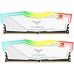 Модуль памяті для компютера DDR4 16GB (2x8GB) 2400 MHz T-Force Delta White RGB Team (TF4D416G2400HC15BDC01)