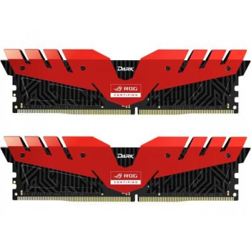 Модуль памяті для компютера DDR4 16GB (2x8GB) 3000 MHz T-Force Dark Rog Black/Red Team (TDRRD416G3000HC16CDC01)