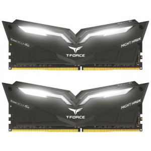 Модуль памяті для компютера DDR4 16GB (2x8GB) 3200 MHz T-Force Night Hawk Black/White Team (THWD416G3200HC16CDC01)