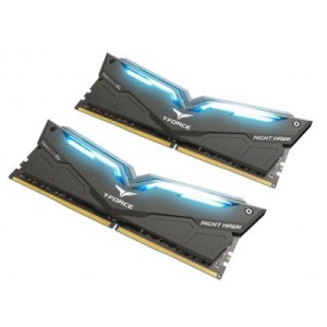 Модуль памяті для компютера DDR4 16GB (2x8GB) 3200 MHz T-Force Night Hawk Blue LED Team (THBD416G3200HC16CDC01)