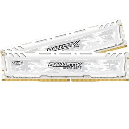 Модуль памяті для компютера DDR4 32GB (2x16GB) 2666 MHz Ballistix Sport LT White Micron (BLS2C16G4D26BFSC)