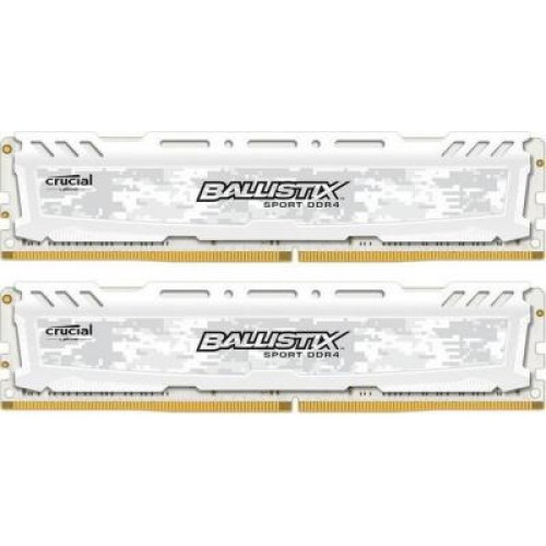 Модуль памяті для компютера DDR4 32GB (2x16GB) 2666 MHz Ballistix Sport LT White Micron (BLS2C16G4D26BFSC)