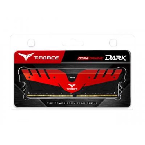 Модуль памяті для компютера DDR4 16GB 2400 MHz T-Force Dark Red Team (TDRED416G2400HC15B01)