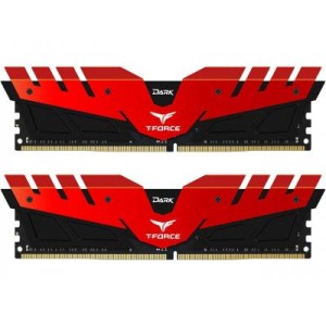 Модуль памяті для компютера DDR4 32GB (2x16GB) 2666 MHz T-Force Dark Red Team (TDRED432G2666HC15BDC01)