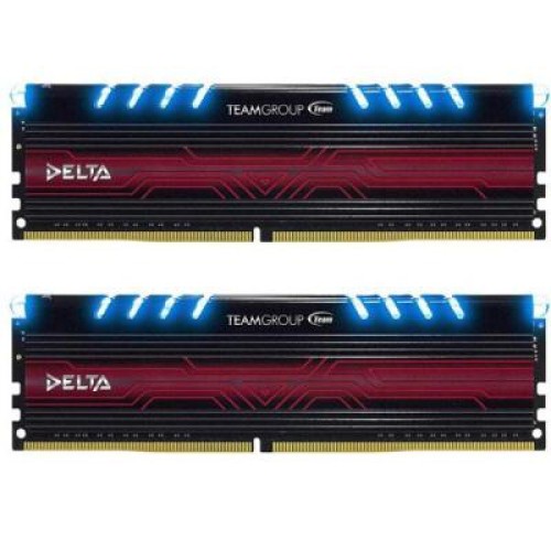 Модуль памяті для компютера DDR4 32GB (2x16GB) 3000 MHz T-Force Delta Blue LED Team (TDTBD432G3000HC16CDC01)