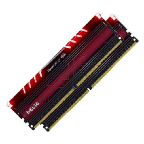 Модуль памяті для компютера DDR4 32GB (2x16GB) 3000 MHz T-Force Delta Red LED Team (TDTRD432G3000HC16CDC01)