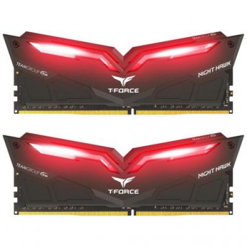 Модуль памяті для компютера DDR4 32GB (2x16GB) 3000 MHz T-Force Night Hawk Black LED/Red Team (THRD432G3000HC16CDC01)