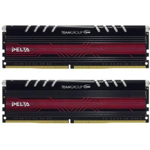 Модуль памяті для компютера DDR4 8GB (2x4GB) 2400 MHz T-Force Delta White RGB Team (TF4D48G2400HC15BDC01)