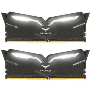 Модуль памяті для компютера DDR4 16GB (2x8GB) 2666 MHz T-Force Night Hawk Black LED/Whit Team (THWD416G2666HC15BDC01)