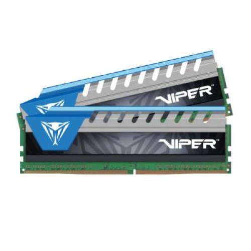 Модуль памяті для компютера DDR4 8GB (2x4GB) 2666 MHz Viper Elite Blue Patriot (PVE48G266C6KBL)