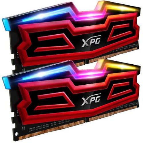 Модуль памяті для компютера DDR4 32GB (2x16GB) 3200 MHz XPG Spectrix D40 Red ADATA (AX4U3200316G16-DR40)