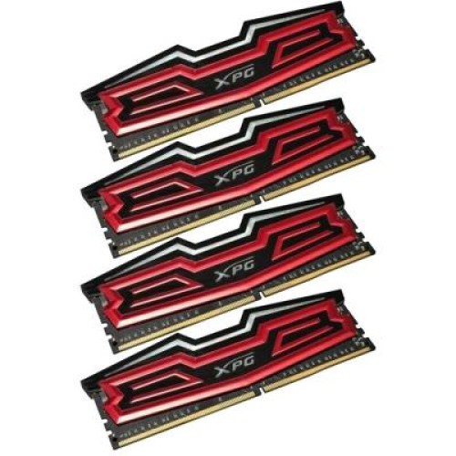 Модуль памяті для компютера DDR4 64GB (4x16GB) 3000 MHz XPG Dazzle-HS Red ADATA (AX4U3000316G16-QRD)