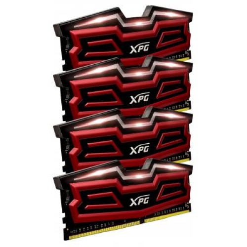 Модуль памяті для компютера DDR4 32GB (4x8GB) 3000 MHz XPG Dazzle-HS Red ADATA (AX4U3000W8G16-QRD)