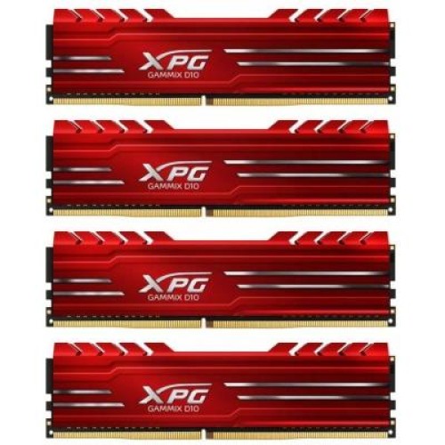 Модуль памяті для компютера DDR4 64GB (4x16GB) 3000 MHz XPG GD10-HS Red ADATA (AX4U3000316G16-QRG)