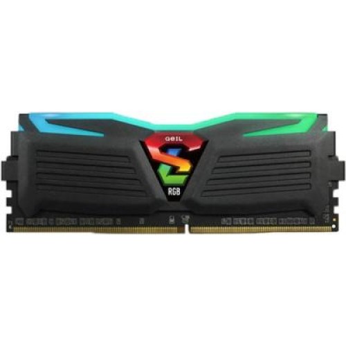 Модуль памяті для компютера DDR4 16GB (2x8GB) 2400 MHz Super Luce Black RGB LED Geil (GLC416GB2400C16DC)