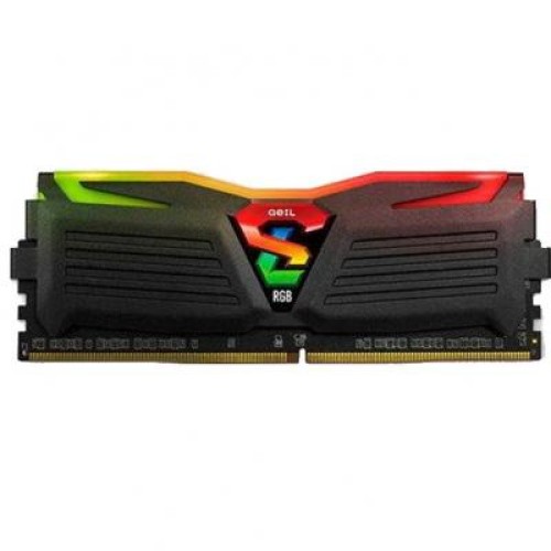 Модуль памяті для компютера DDR4 16GB (2x8GB) 2400 MHz Super Luce Black RGB Sync LED Geil (GLS416GB2400C16DC)