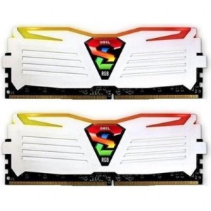 Модуль памяті для компютера DDR4 16GB (2x8GB) 2400 MHz Super Luce White RGB LED Geil (GLWC416GB2400C16DC)