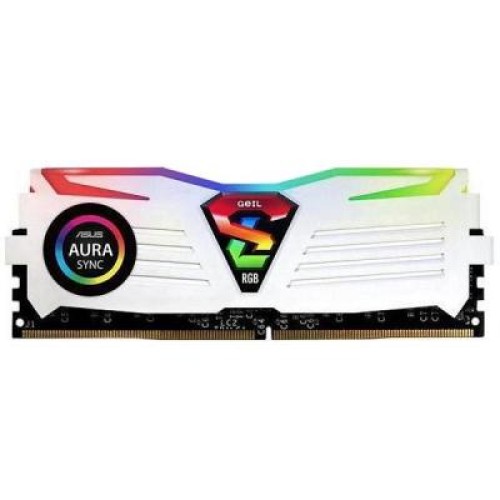 Модуль памяті для компютера DDR4 16GB (2x8GB) 2400 MHz Super Luce White RGB Sync LED Geil (GLWS416GB2400C16DC)