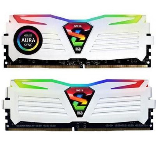 Модуль памяті для компютера DDR4 16GB (2x8GB) 2400 MHz Super Luce White RGB Sync LED Geil (GLWS416GB2400C16DC)