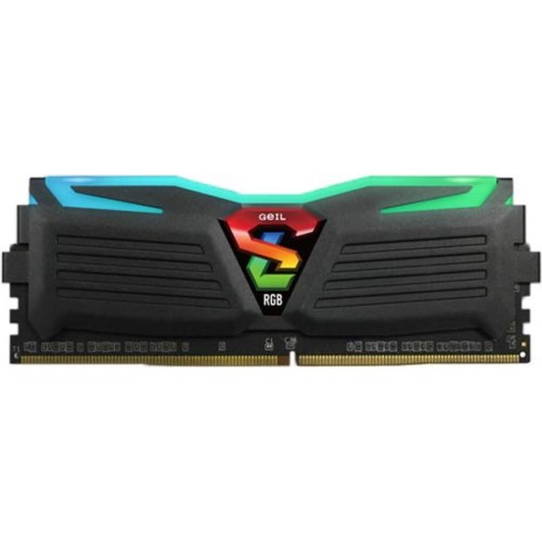 Модуль памяті для компютера DDR4 16GB (2x8GB) 3000 MHz Super Luce Black RGB LED Geil (GLC416GB3000C16ADC)