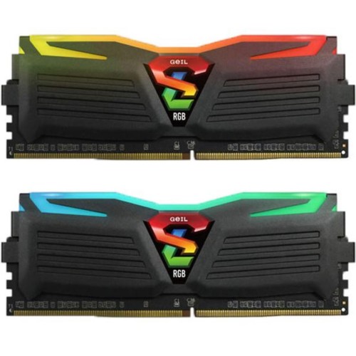 Модуль памяті для компютера DDR4 16GB (2x8GB) 3000 MHz Super Luce Black RGB LED Geil (GLC416GB3000C16ADC)