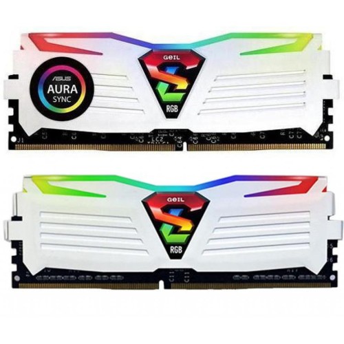 Модуль памяті для компютера DDR4 16GB (2x8GB) 3000 MHz Super Luce White RGB Sync LED Geil (GLWS416GB3000C16ADC)