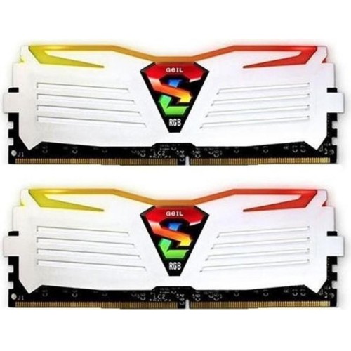 Модуль памяті для компютера DDR4 16GB (2x8GB) 3200 MHz Super Luce White RGB LED Geil (GLWC416GB3200C16ADC)